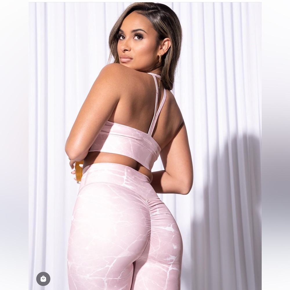 Agent84 Girlfriend legging in pink marble - Size Small